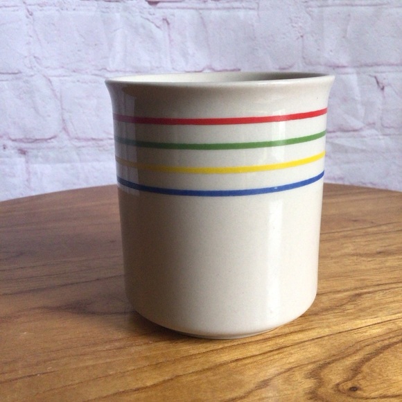 Vintage Rainbow Stripe Ceramic Mug - Picture 2 of 6